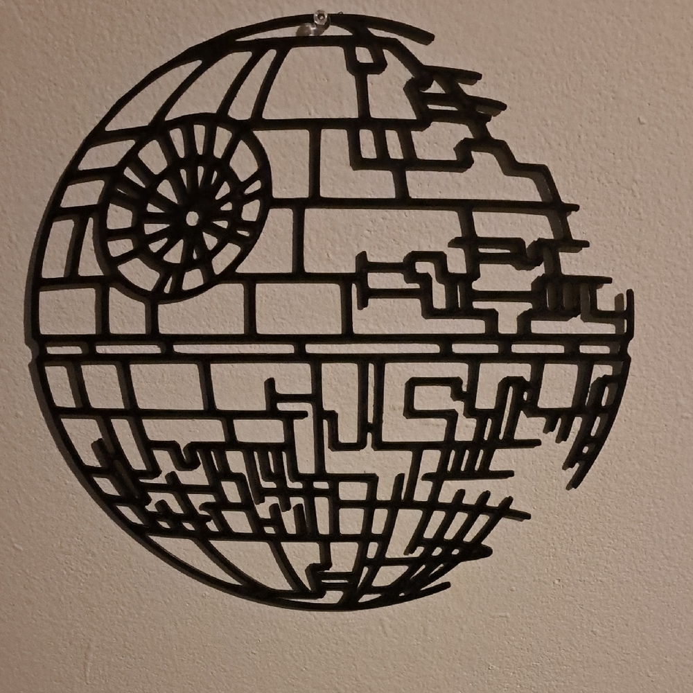 Black 3d Printed Wall Art Decor